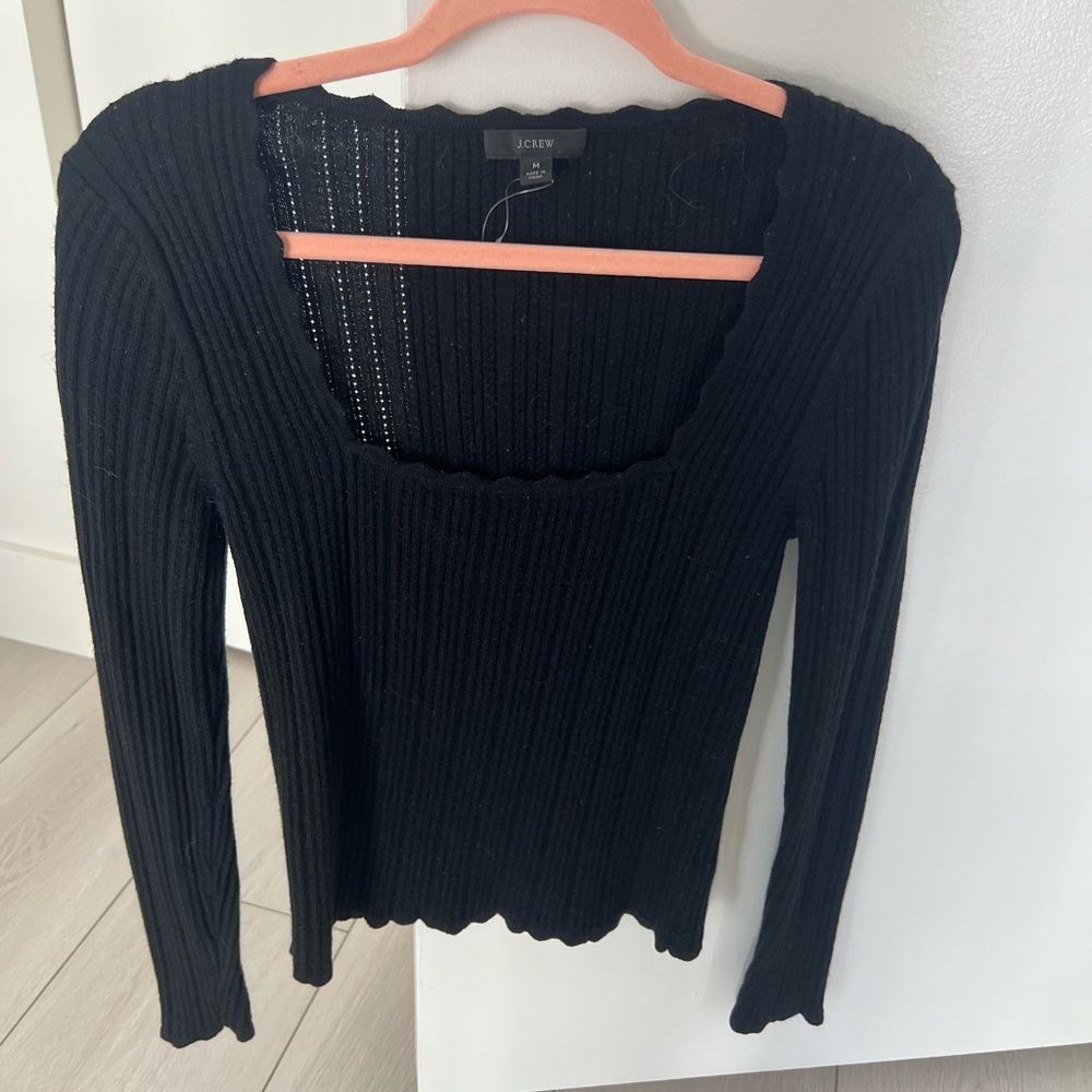 J Crew Black Long Sleeve Sweater
